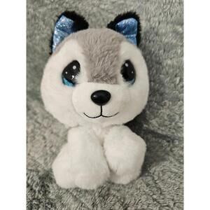 Cutie Pet Tudies Mishka Husky 2023 Precious Moments Plush Blue Glitter Eyes 7"